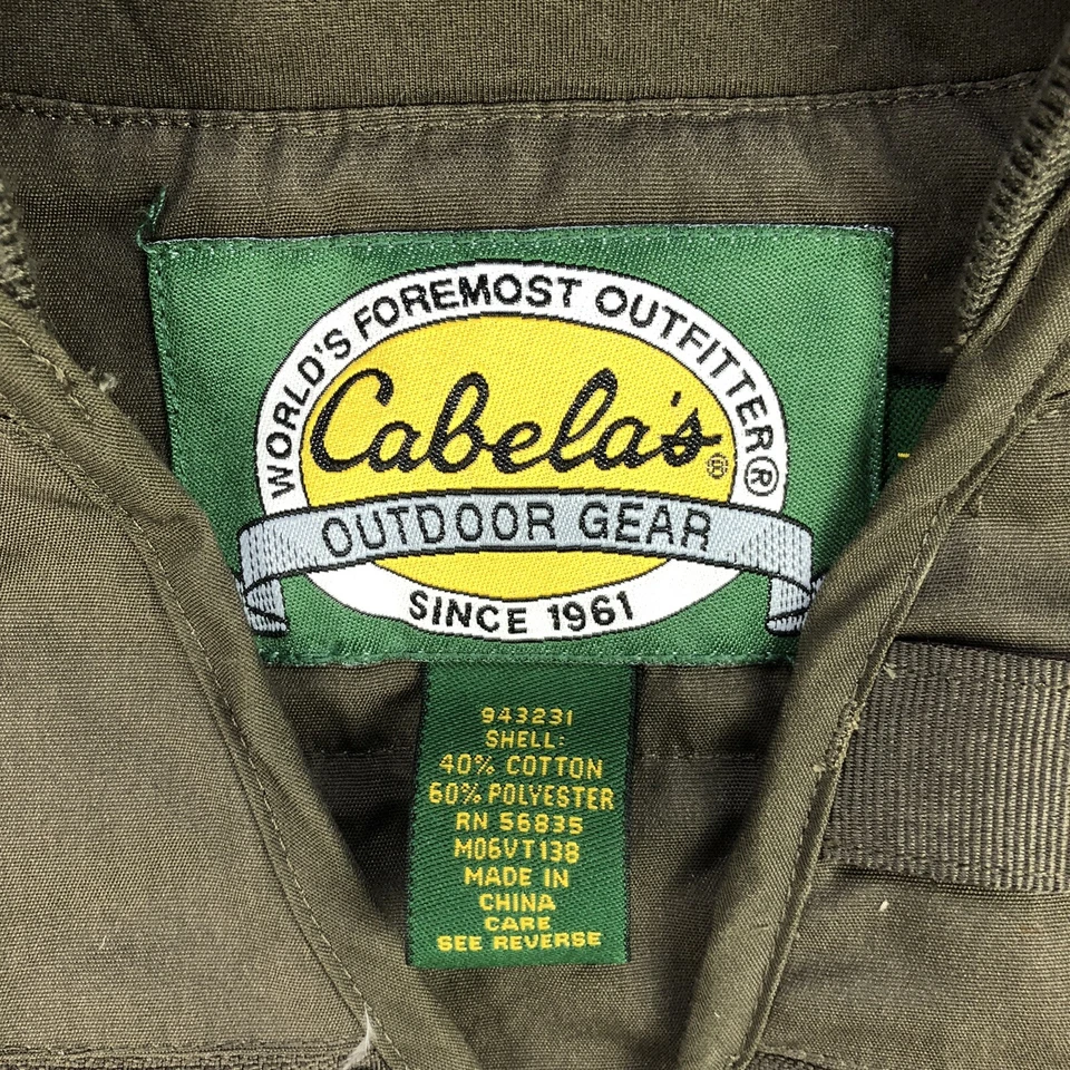Cabelas Mens XL Khaki Neoprene Tactical Fly Fishing Vest - Image 3 of 4
