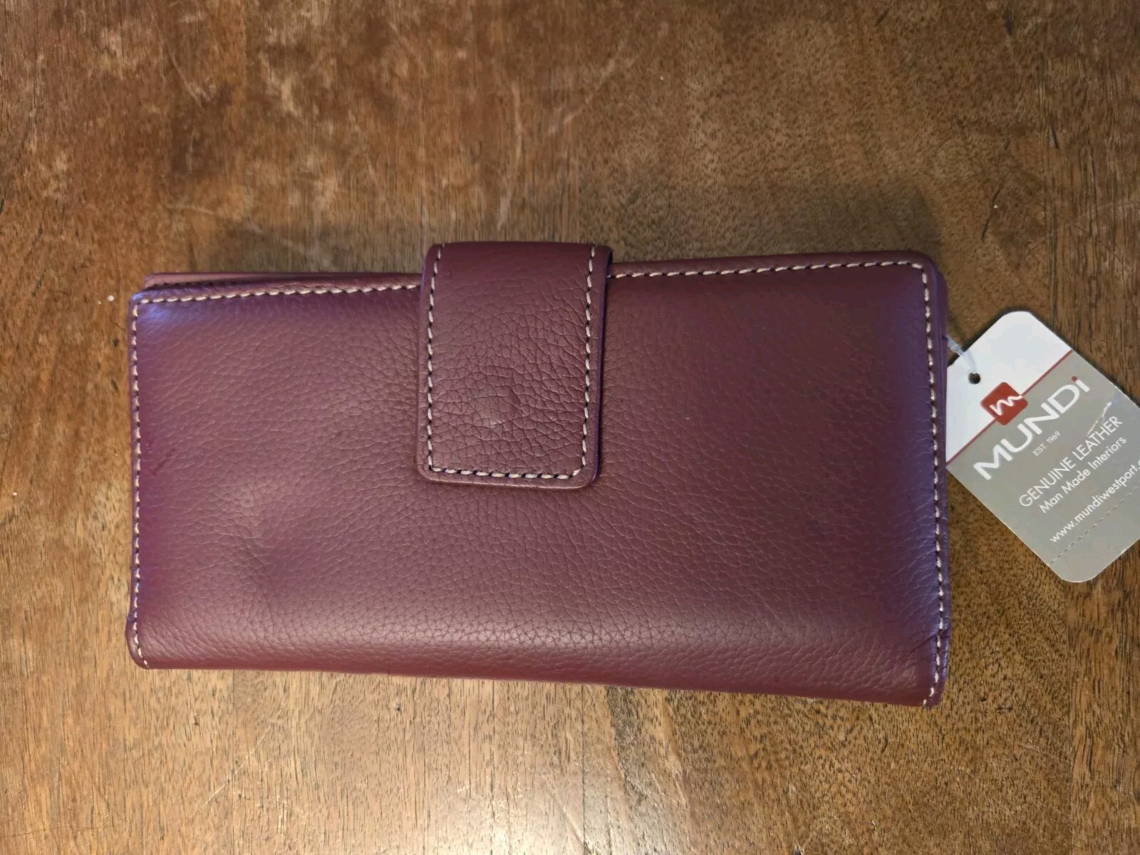 New Mundi Women Tab Frame Clutch Wallet Ladies Credit Cards Cash Maroon (Rio)