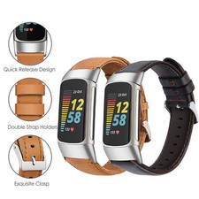 Bands For Fitbit Charge 5 6 Genuine Leather Band Replacement Strap Wristband