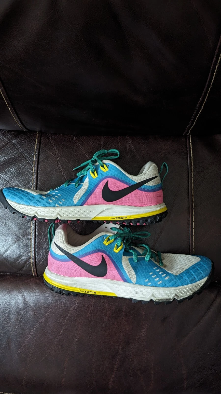 Nike Air Zoom Wildhorse 5 Light Orewood Brown Blue Trail Shoes Men's 9.5