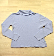 Y2K No Boundaries Ribbed Turtleneck Sweater Lightweight Baby Blue Large VTG