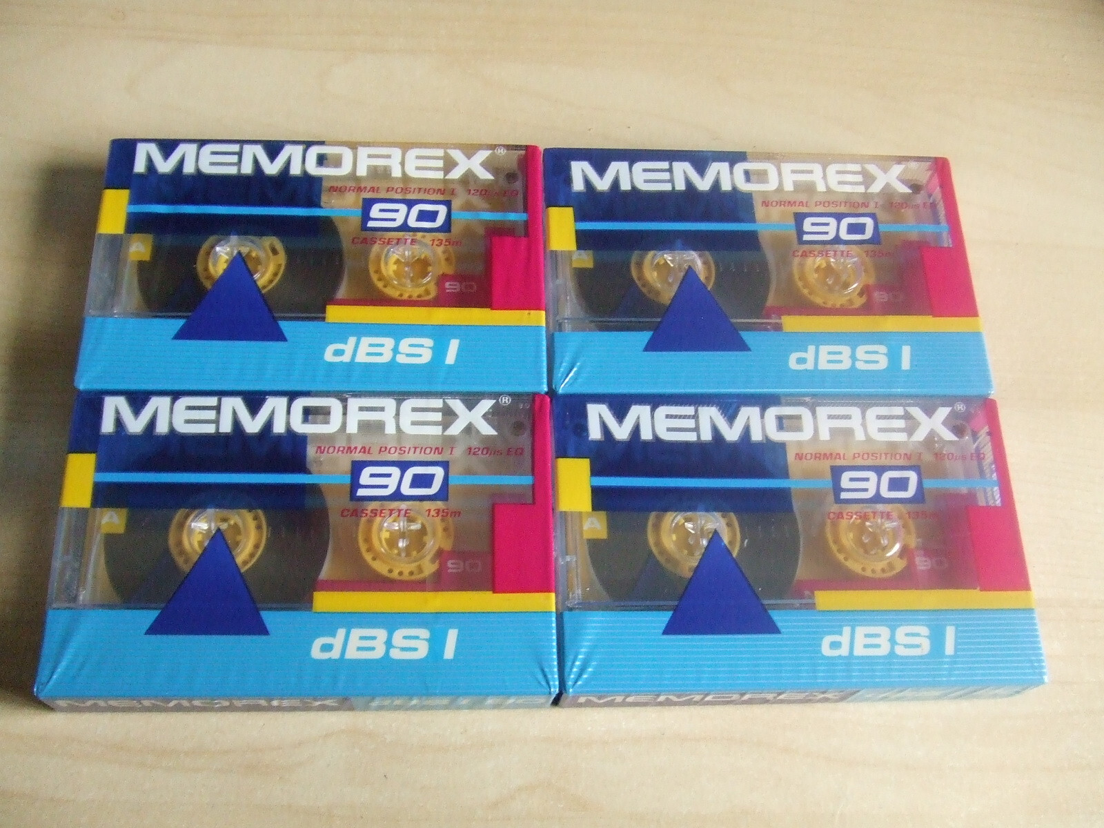 NEW - 4 x MEMOREX dBSI dBS  90 Minutes Recordable Blank Audio Cassette Tape  .0