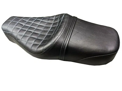 Pour Royal Enfield Interceptor 650 Siège Double Rembourré Sur Mesure Boîte Noir - Photo 1/4