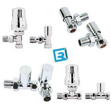 Towel Rail Valves 15 mm Range 1/2'' BSP Radiator Valve Chrome And Brushed rad **