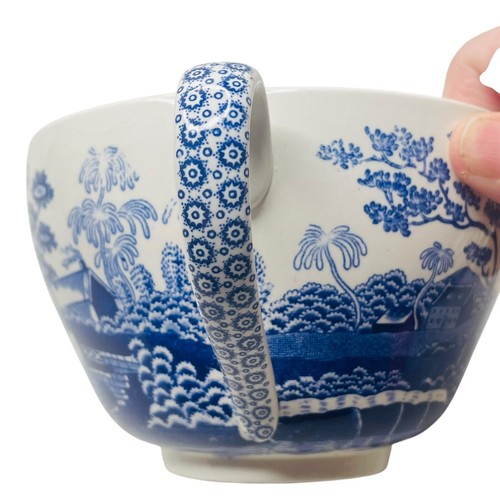Spode HUGE Blue Willow Auld Lang Syne Bone China Teacup Boullion Cup O' Kindness - Picture 19 of 19
