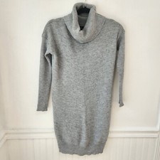 Lulus Tea Reader Light Grey Sweater Dress Turtleneck Short Style AD01147 XS