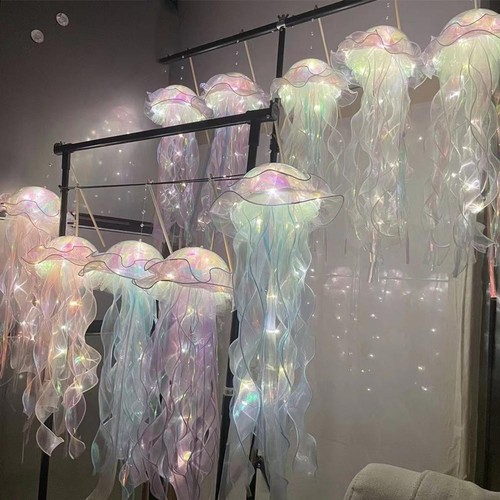 55cm LED Glowing Jellyfish Lamp Lantern Mermaid Party Jellyfish Wedding~ T5H4 - Picture 12 of 25