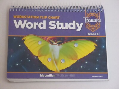 Treasures Workstation Flip Chart Word Study Grade 5 Purple j178