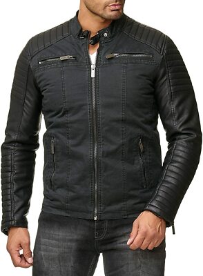 Redbridge By Cipo & Baxx MORRIS Mens Biker Leather Jacket M6070 all Sizes