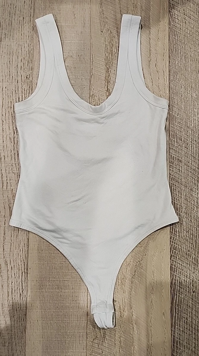 Uniqlo x Alexander Wang Heattech Ribbed Bodysuit Thong Low Back