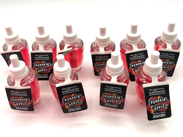 x10 Bath & Body Works Pumpkin Apple Wallflower Refill Bulb Lot
