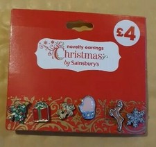 *NEW* Sainsburys TU  Set of 6 Christmas Earrings Mixture Selection (BuyNow)