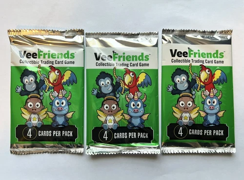 VeeFriends Compete & Collect Trading Cards - Three Sealed Packs - By ZeroCool