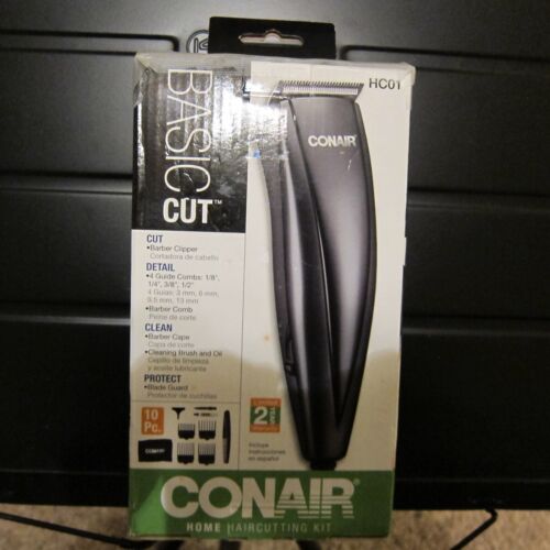 Conair Basic Cut Mens Home Haircutting Kit 10 Piece Barber Clipper NEW