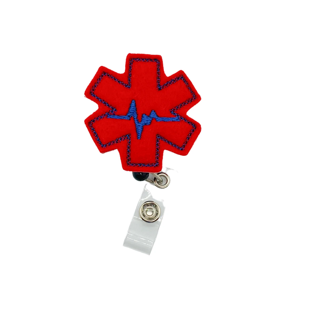 EMS Badge Reel Holder Clip EMT Paramedic Nurse Fireman Name Tag ID  Accessory