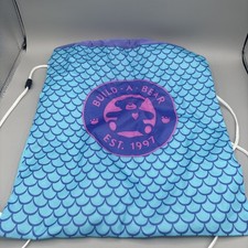 Build A Bear BABW Mermaid Drawstring Tote Cinch Bag Backpack 17.5 x 13.5"