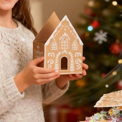 Lebkuchenhaus Leckerli Box Geschenkbehälter für Kekse Plätzchen Kaffeebohnen