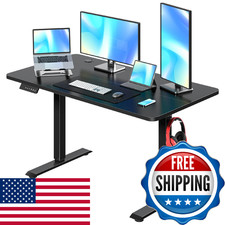 VECELO Electric Standing Desk Adjustable Height, 48 x 24 Inch Computer Desk with