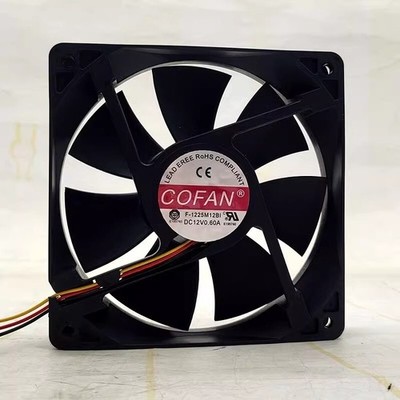 COFAN F-1225M12BI DC12V 0.6A 12025 12cm 3-Wire Cooling Fan *ll