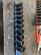 Matco 3/8 Drive Metric Impact Socket Set 12 Point BP Series 10-19mm