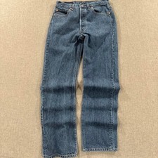 Vintage 80s Levi's 501 Denim Jeans Button Fly Mid Wash Sz 30 x 32