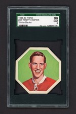 1963-64 YORK WHITE BACKS #31 TERRY HARPER  SGC 96  MINT