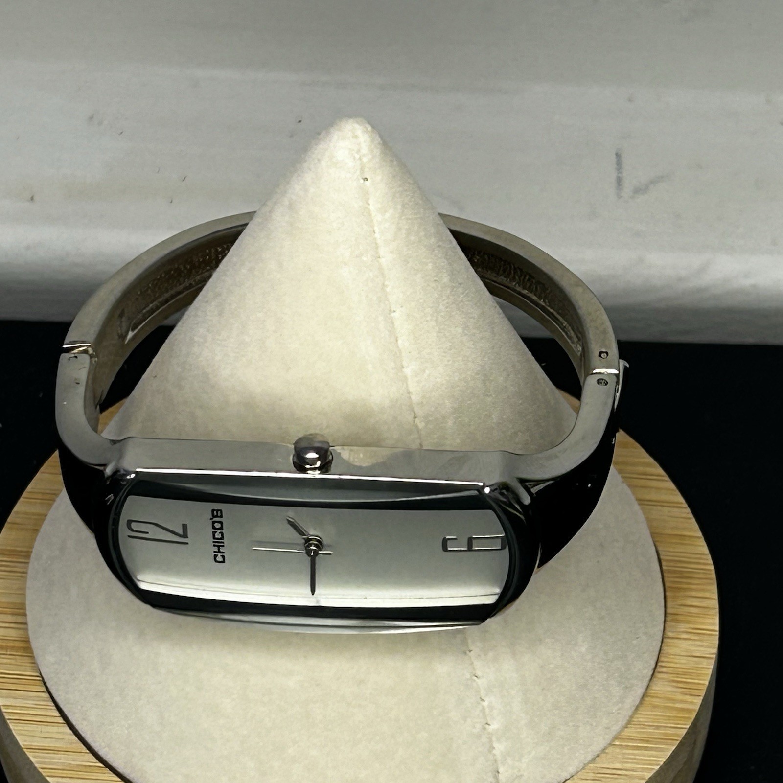 Chico’s Silver Tone Rectangular Bracelet Watch Qu… - image 3