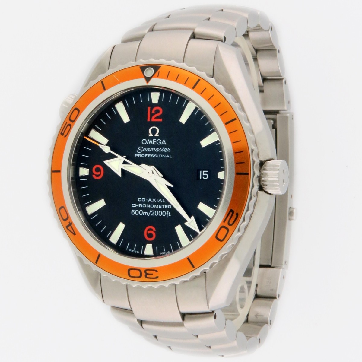 Omega Seamaster Planet Ocean Orange XL Co-Axial 45.5mm Mens Watch