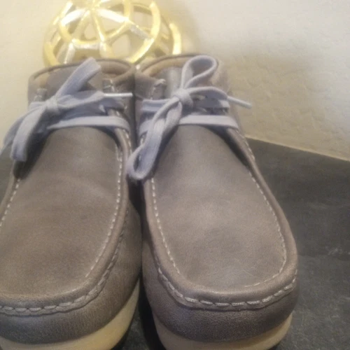 CLARKS Clark Wallabies uomo pelle grigia taglia 11