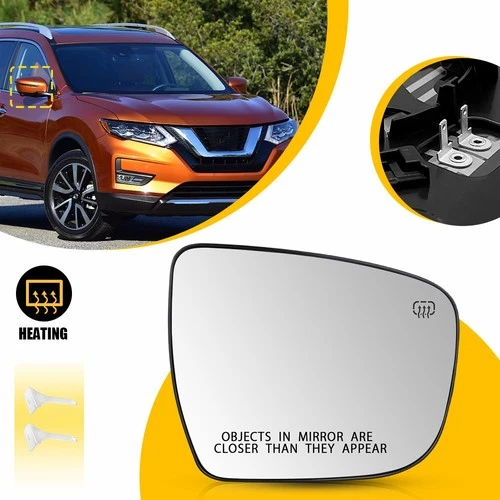 Passenger Right Side Mirror Glass For 2014-20 Nissan Rogue 963654BA1A  NI1325120