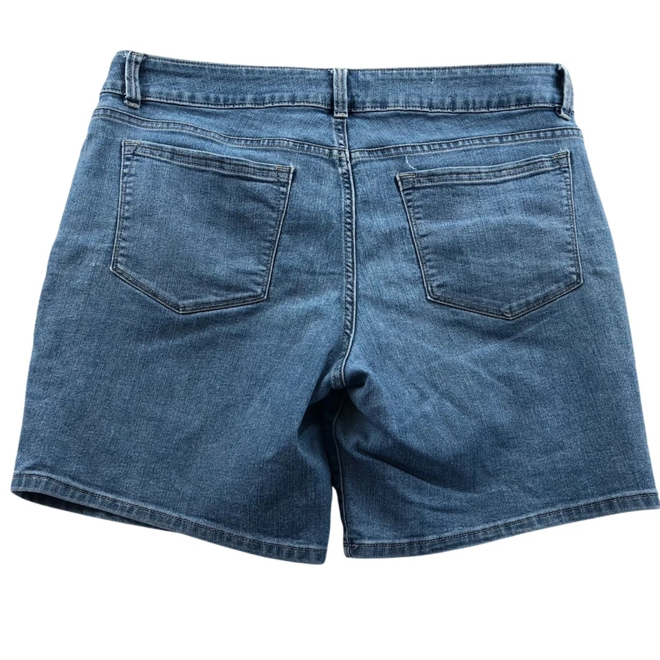 Pantalones Cortos de Jean Riders By Lee Para Mujer Talla 16M Tiro Medio Azul Denim Informales Verano Foto 2 de 4