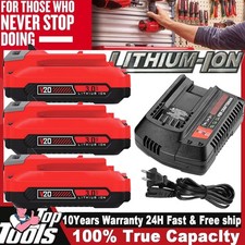 PACK For Craftsman V20 20Volt MAX Li-ion Battery/Charger CMCB204 CMCB202 CMCB203