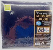 Pioneer Ez Load Memory Book 12"X12" 20 Page Photo Album Black Leathette
