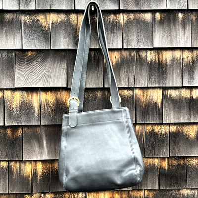 Vtg 90s Coach Waverly Soho Buckle Bag Classic Black Leather