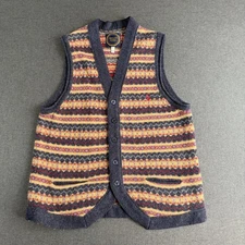 Joules Mens Waistcoat Fair Isle Knit  Wool Blend  Multicolour Chest 36" See Size