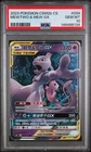 US SELLER Mewtwo & Mew Gx Pokemon Simplified Chinese Csm2b PSA 10 Supreme 034