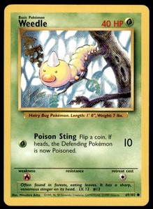 Weedle 69/102 Base Set Common Pokémon TCG