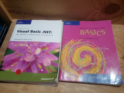 2 Visual Basic.Net books An object oriented approach/Basics with Disc
