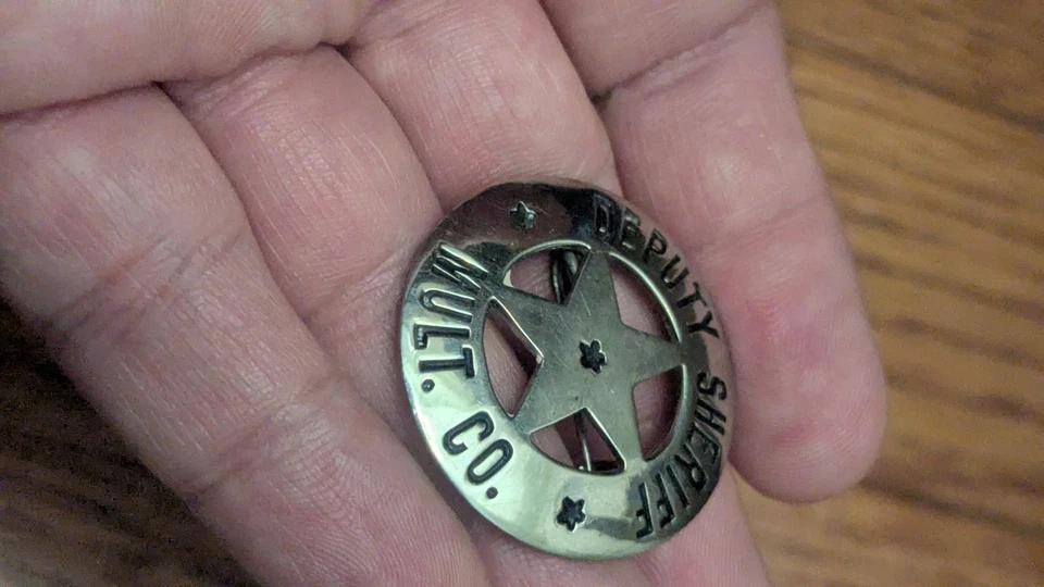 Obsoleto Oregon Multnomah County Adputy Sheriff ca 1920 Hecho a mano Foto 4 de 4