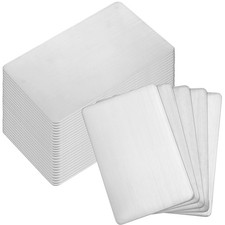 30 Pieces 304 Stainless Steel Metal Business Cards Blank Steel Laser Engravin...