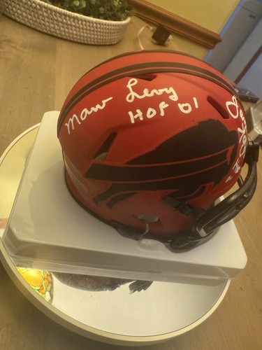 James Lofton/Marv Levy Autographed Buffalo Bills Rave Mini Helmet, HOF INSC TSE - Picture 5 of 6