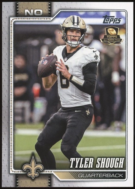 2026 Topps Football #145 Tyler Shough New Orleans Saints Football Card