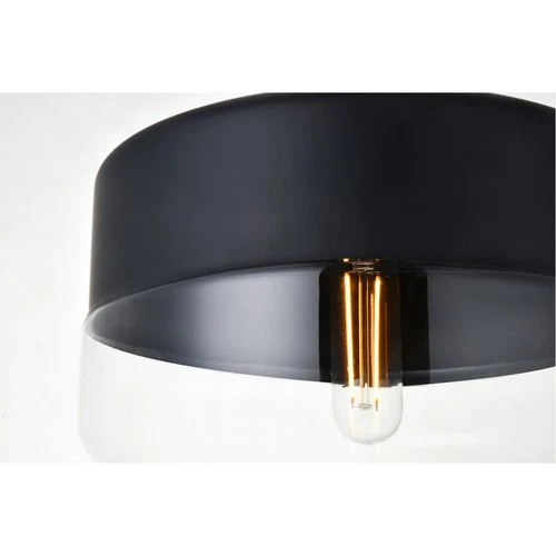 Living District LD2243BK Ashwell 1 Light 9.8 inch Black Pendant Ceiling Light - Picture 4 of 5