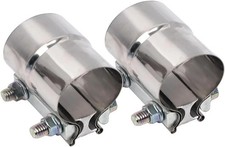 2 Inch Exhaust Clamp Lap Joint Band Stainless Steel 2 Od To 2 Id Pipes