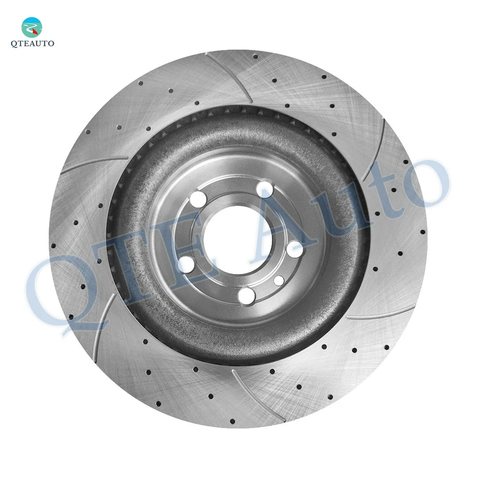 Front 352mm Drilled Slotted Brake Disc Rotors For 2013-2019 Ford Taurus - Image 2 of 4