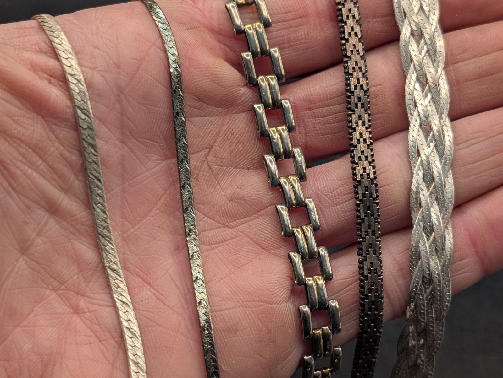 🔥 ITALY SOLID STERLING SILVER MESH TREAD WEAVED … - image 15