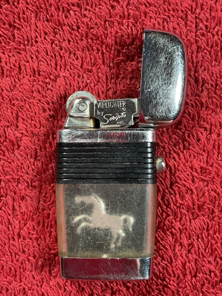 Encendedor de butano estilo caballo de Troya Scripto VU de colección Foto 2 de 4