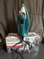 Black + Decker One Step Steam Iron Blue And Silver In Box WORKS
