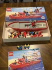 Vintage LEGO Set 4031 Fire Rescue Boat Complete w/ Box & Instructions - Minifigs