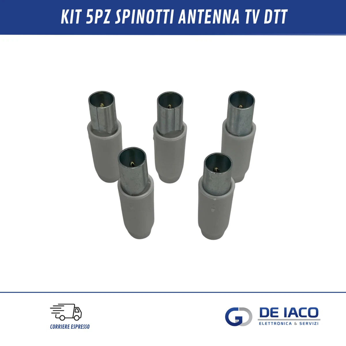 10 X SPINOTTO Connettore Antenna Tv Maschio 9,5mm Volante Master 0591 Made ITALY EUR 3,80 - IT - Foto 5